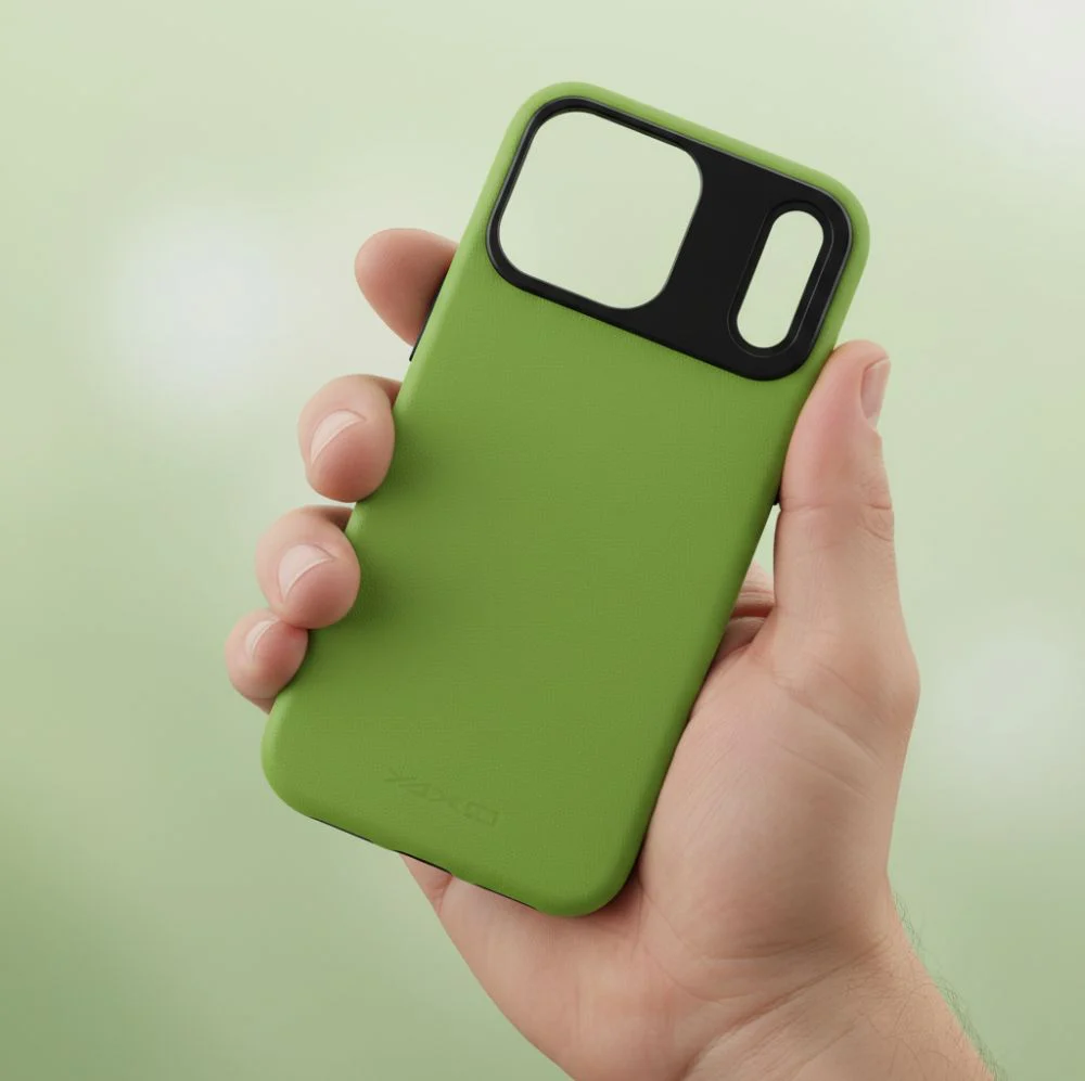 Handyhülle für iPhone 17 Pro Max, YAXO Leather Gear Slim Case MagSafe, Grün - Image 2