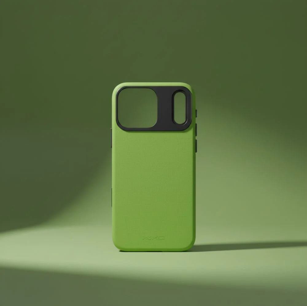 Handyhülle für iPhone 17 Pro Max, YAXO Leather Gear Slim Case MagSafe, Grün - Image 6