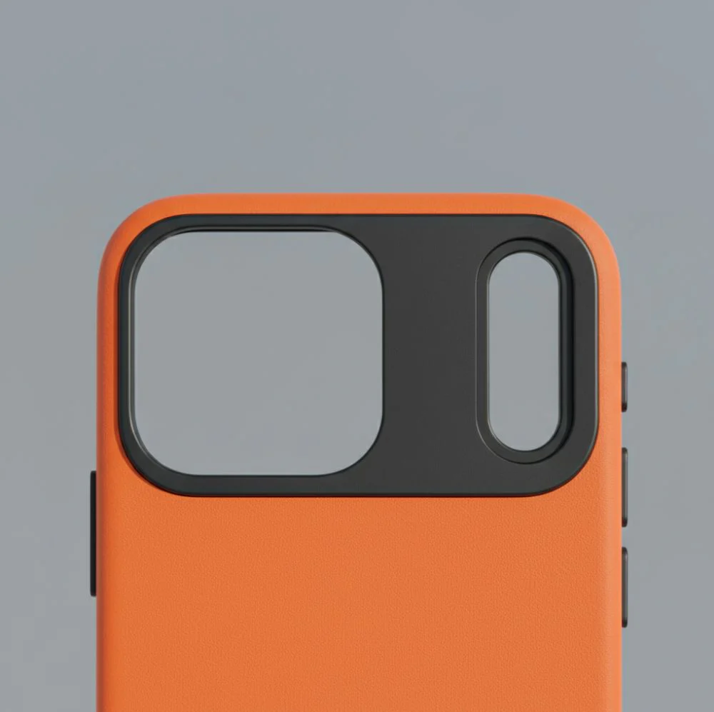 Handyhülle für iPhone 17 Pro Max, YAXO Leather Gear Slim Case MagSafe, Orange - Image 7