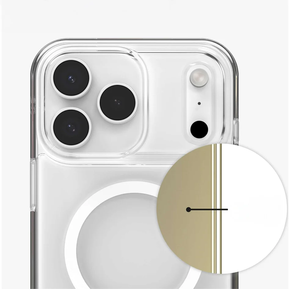 Handyhülle für iPhone 17 Pro Max, ZAGG Crystal Palace Lite Snap mit MagSafe, Transparent und Weiß - Image 2