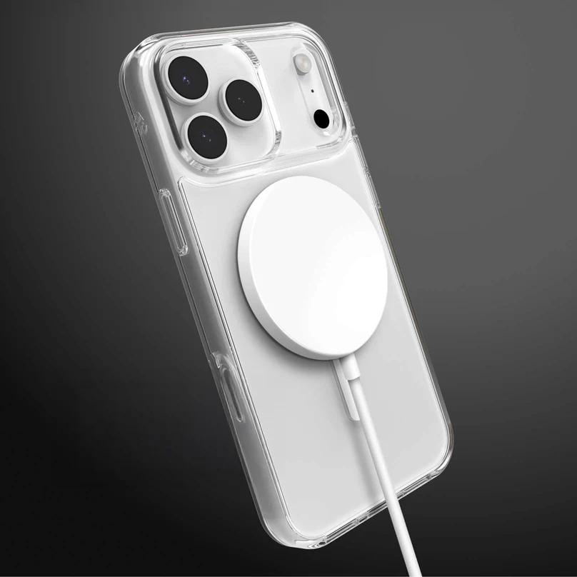 Handyhülle für iPhone 17 Pro Max, ZAGG Crystal Palace Lite Snap mit MagSafe, Transparent und Weiß - Image 3