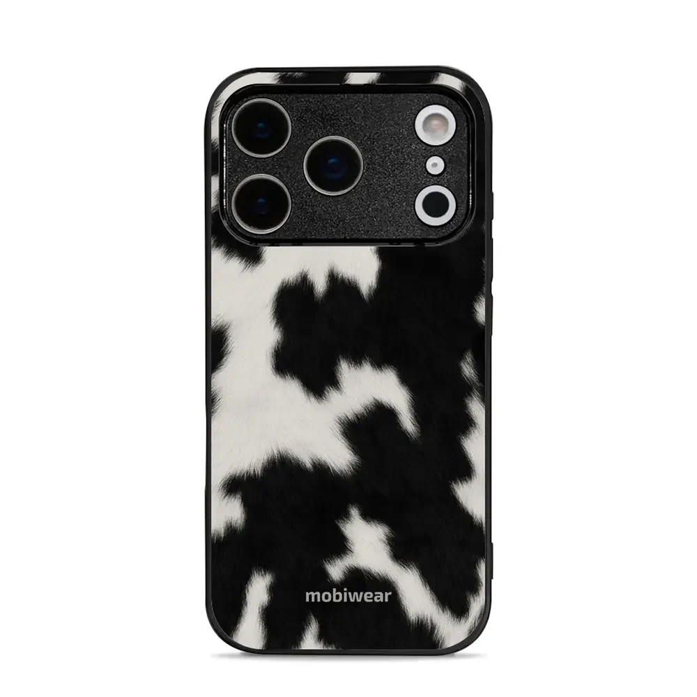 Handyhülle für iPhone 17 Pro, Mobiwear Glossy Case, Kuhfell-Optik