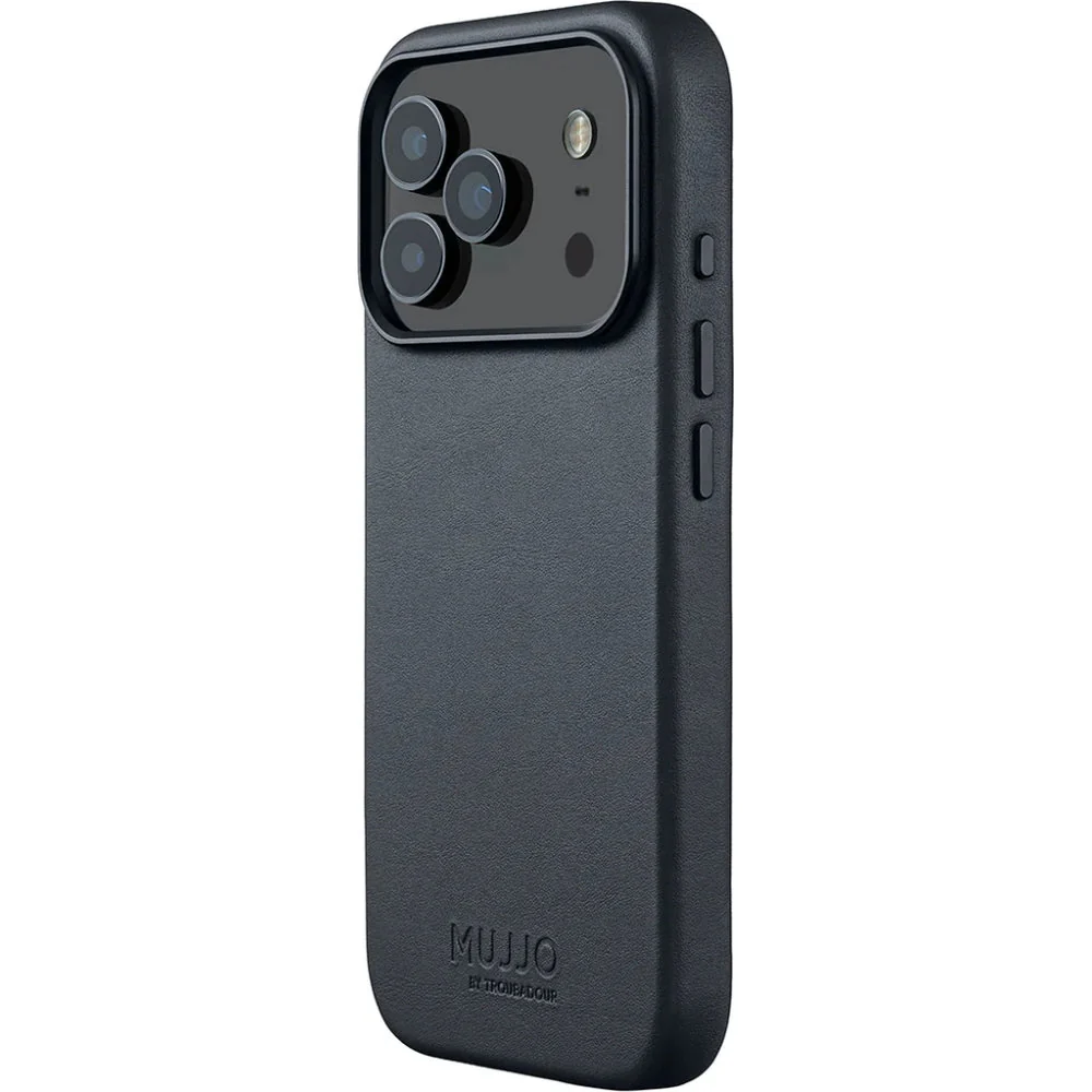 Handyhülle für iPhone 17 Pro, Mujjo Full Leather Case für MagSafe, Grau - Image 2