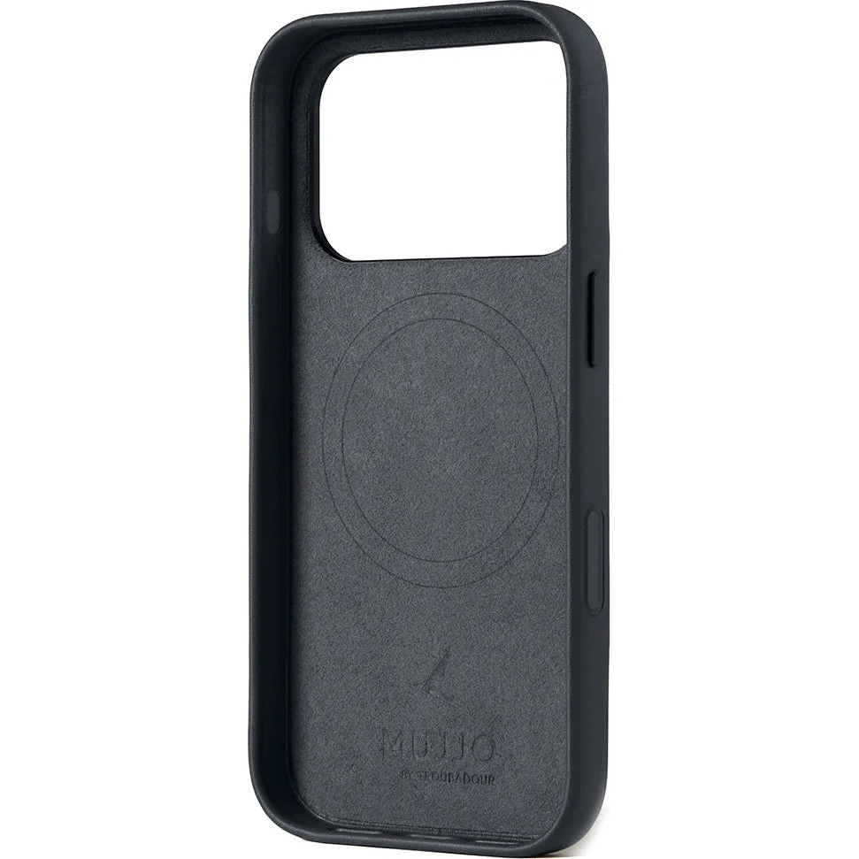Handyhülle für iPhone 17 Pro, Mujjo Full Leather Case für MagSafe, Grau - Image 3