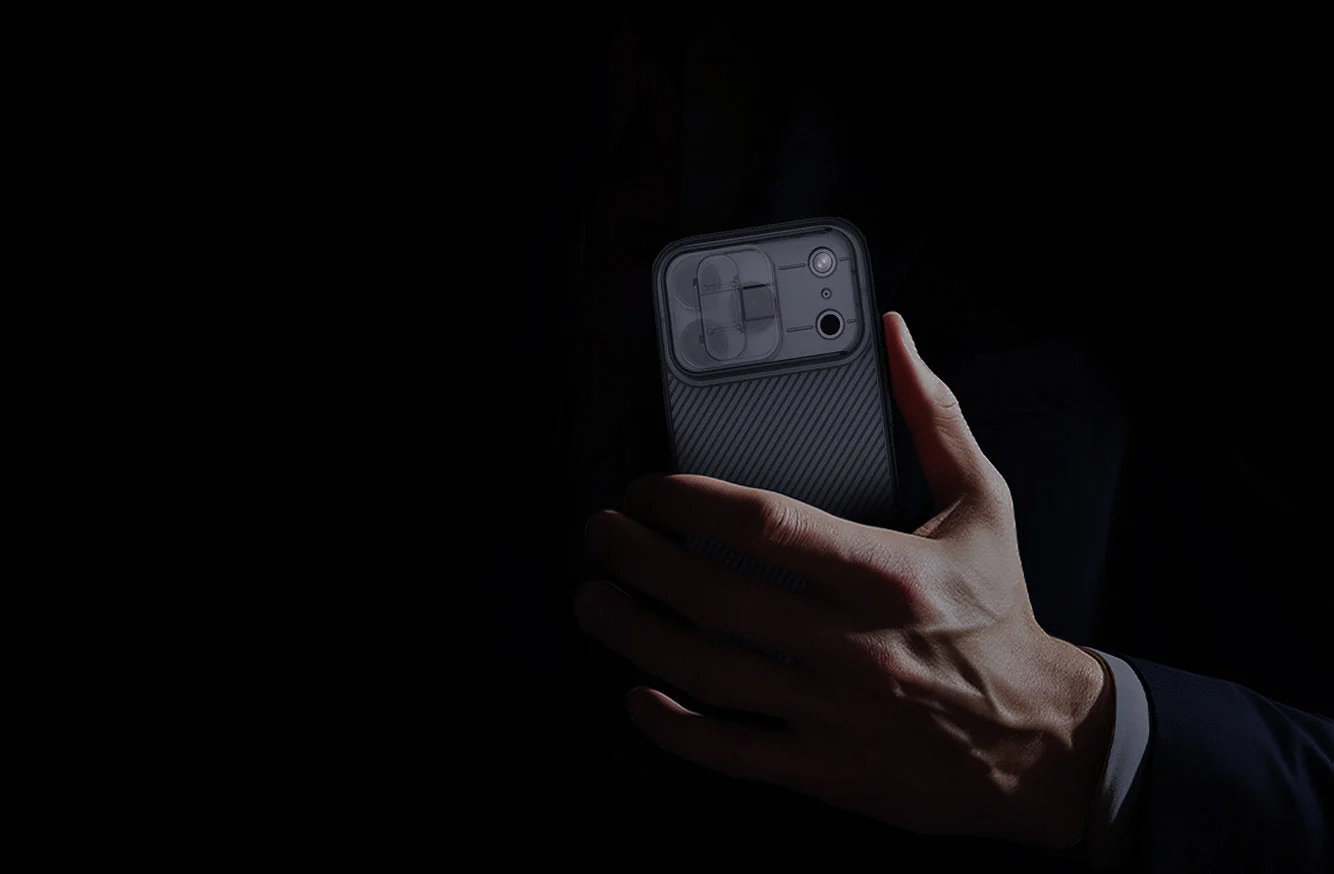Handyhülle für iPhone 17 Pro, Nillkin CamShield Pro, Durchscheinend-Schwarz - Image 13