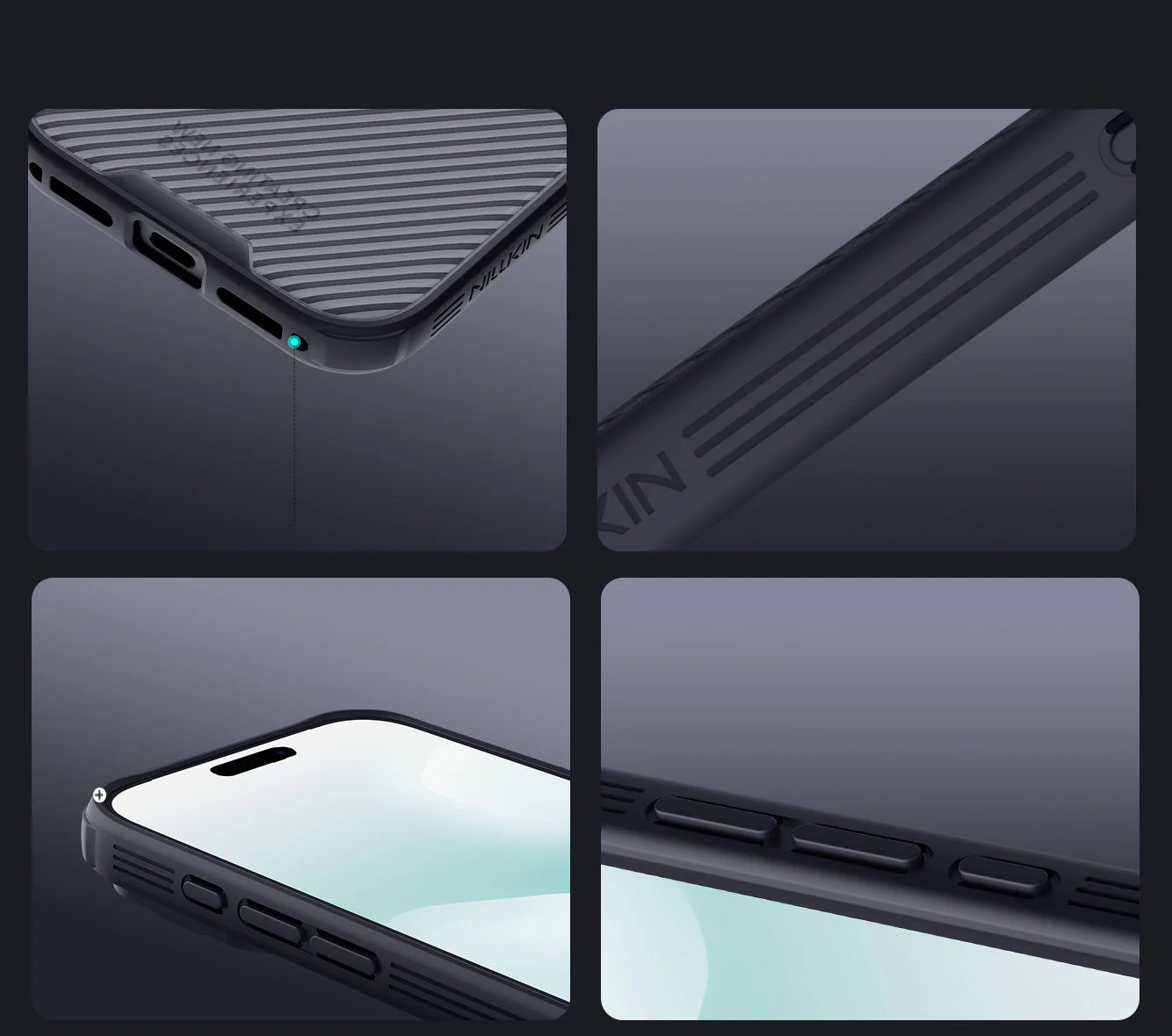 Handyhülle für iPhone 17 Pro, Nillkin CamShield Pro, Durchscheinend-Schwarz - Image 14