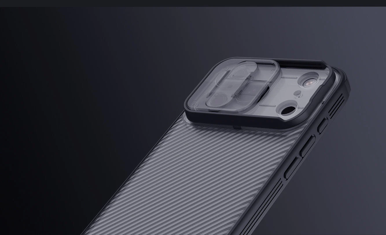 Handyhülle für iPhone 17 Pro, Nillkin CamShield Pro, Durchscheinend-Schwarz - Image 8