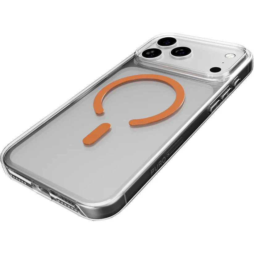 Handyhülle für iPhone 17 Pro, Puro Lite Mag Pro, Transparent-Orange - Image 6