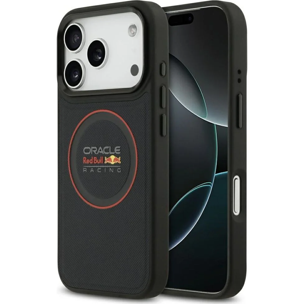 Handyhülle für iPhone 17 Pro, Red Bull Meshed Red Ring & Metal Buttons mit MagSafe, Dunkelblau