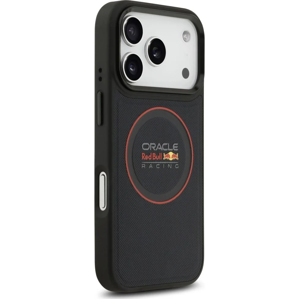 Handyhülle für iPhone 17 Pro, Red Bull Meshed Red Ring & Metal Buttons mit MagSafe, Dunkelblau - Image 4