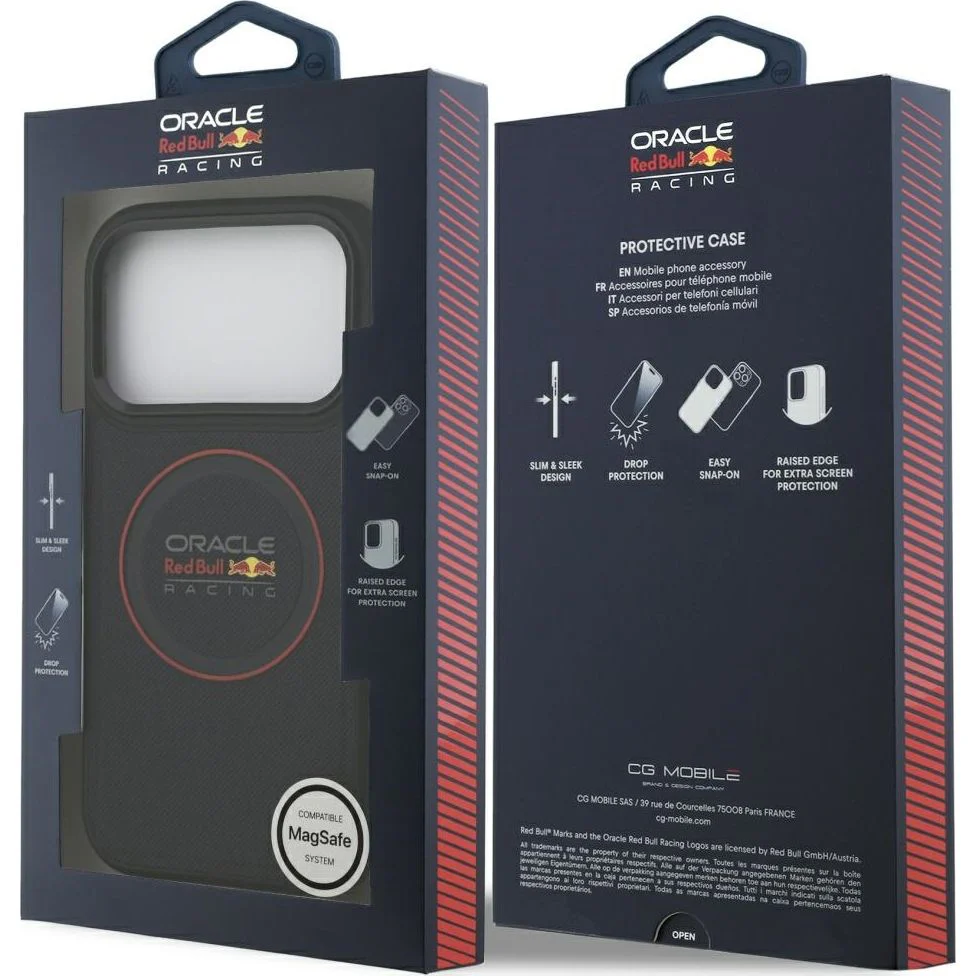 Handyhülle für iPhone 17 Pro, Red Bull Meshed Red Ring & Metal Buttons mit MagSafe, Dunkelblau - Image 8