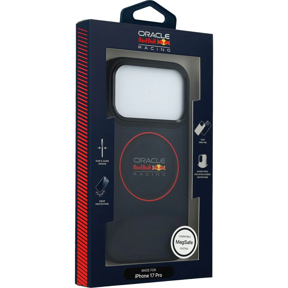 Handyhülle für iPhone 17 Pro, Red Bull Meshed Red Ring & Metal Buttons mit MagSafe, Dunkelblau - Image 9
