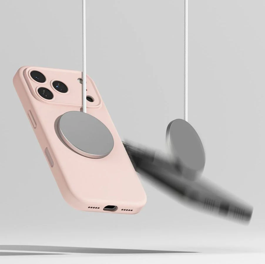 Handyhülle für iPhone 17 Pro, Ringke Silicone CC Magnetic mit MagSafe, Sandfarbe - Image 8