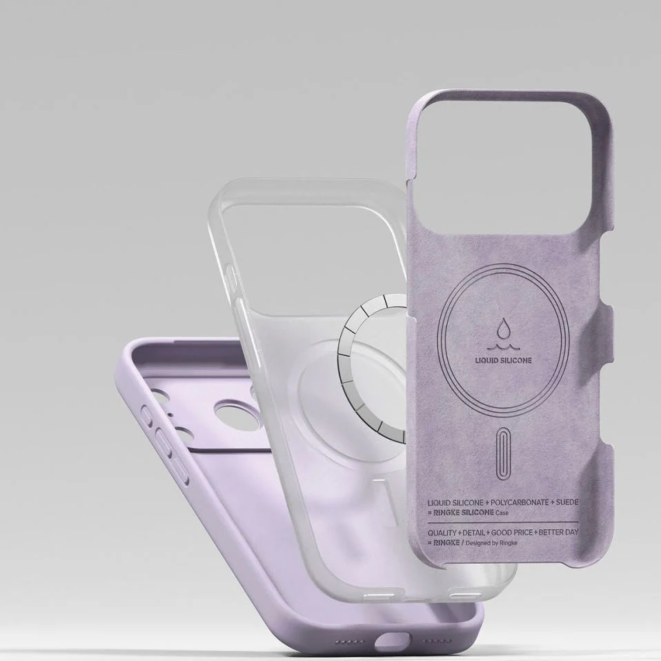 Handyhülle für iPhone 17 Pro, Ringke Silicone CC Magnetic mit MagSafe, Violett - Image 6