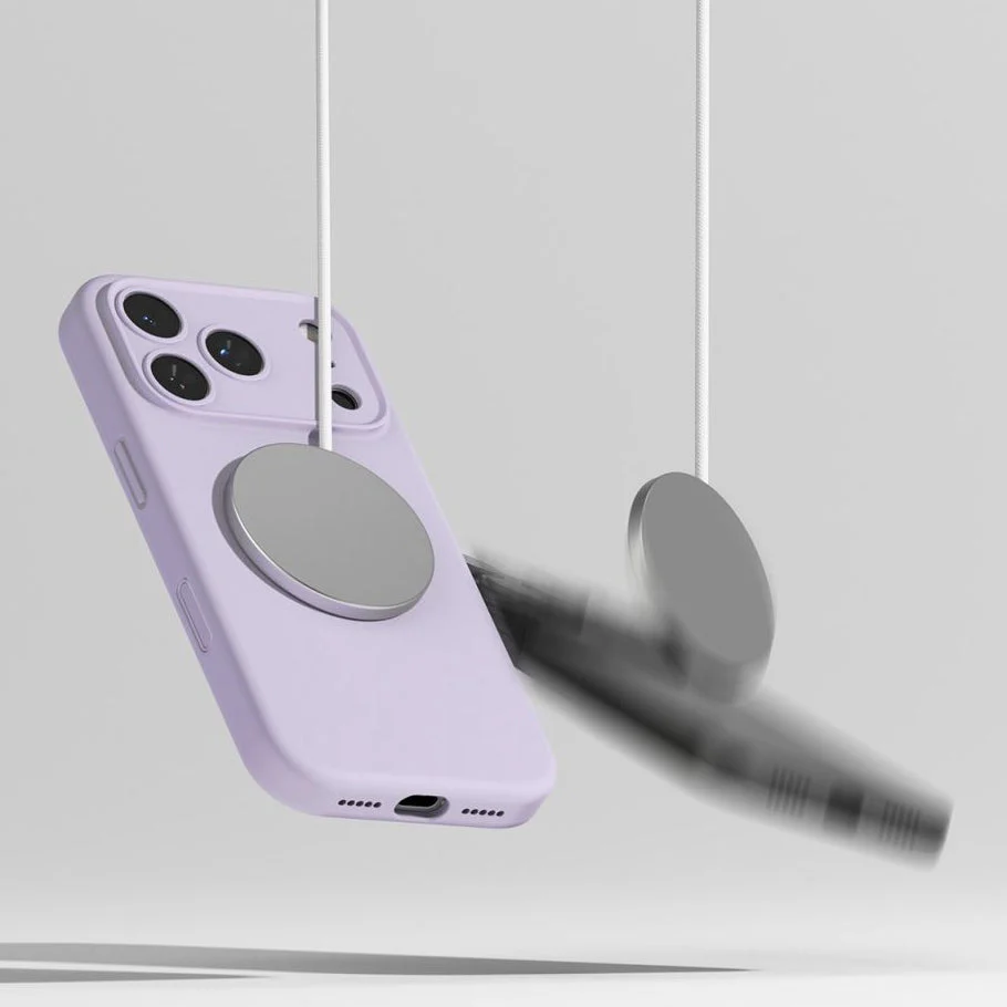 Handyhülle für iPhone 17 Pro, Ringke Silicone CC Magnetic mit MagSafe, Violett - Image 8