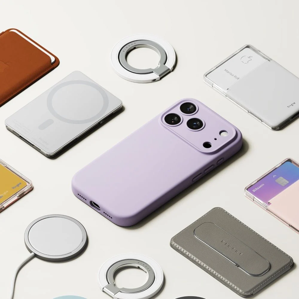 Handyhülle für iPhone 17 Pro, Ringke Silicone CC Magnetic mit MagSafe, Violett - Image 9