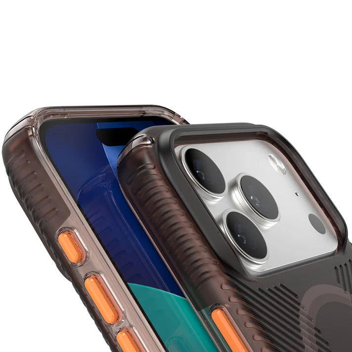 Handyhülle für iPhone 17 Pro, Speck Presidio Lux Grip MagSafe, Braun-orange - Image 4