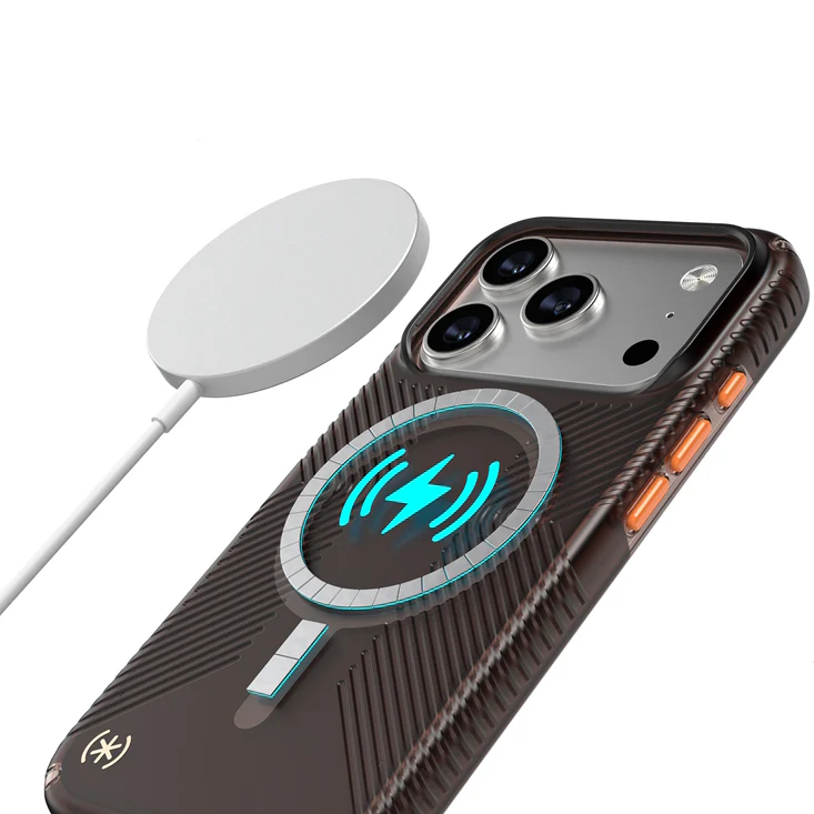Handyhülle für iPhone 17 Pro, Speck Presidio Lux Grip MagSafe, Braun-orange - Image 5
