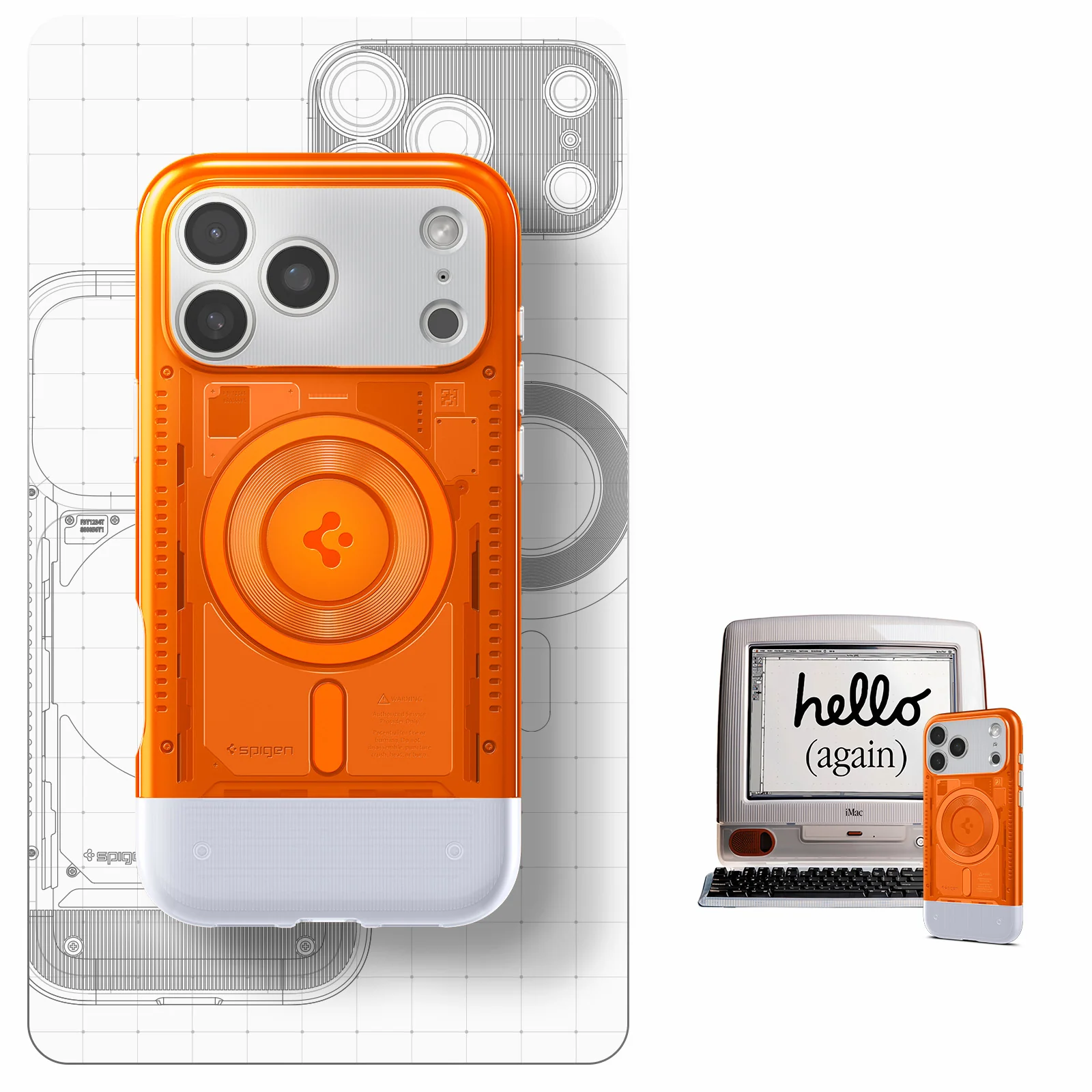 Handyhülle für iPhone 17 Pro, Spigen Classic C1 Mag mit MagSafe, Orange - Image 9