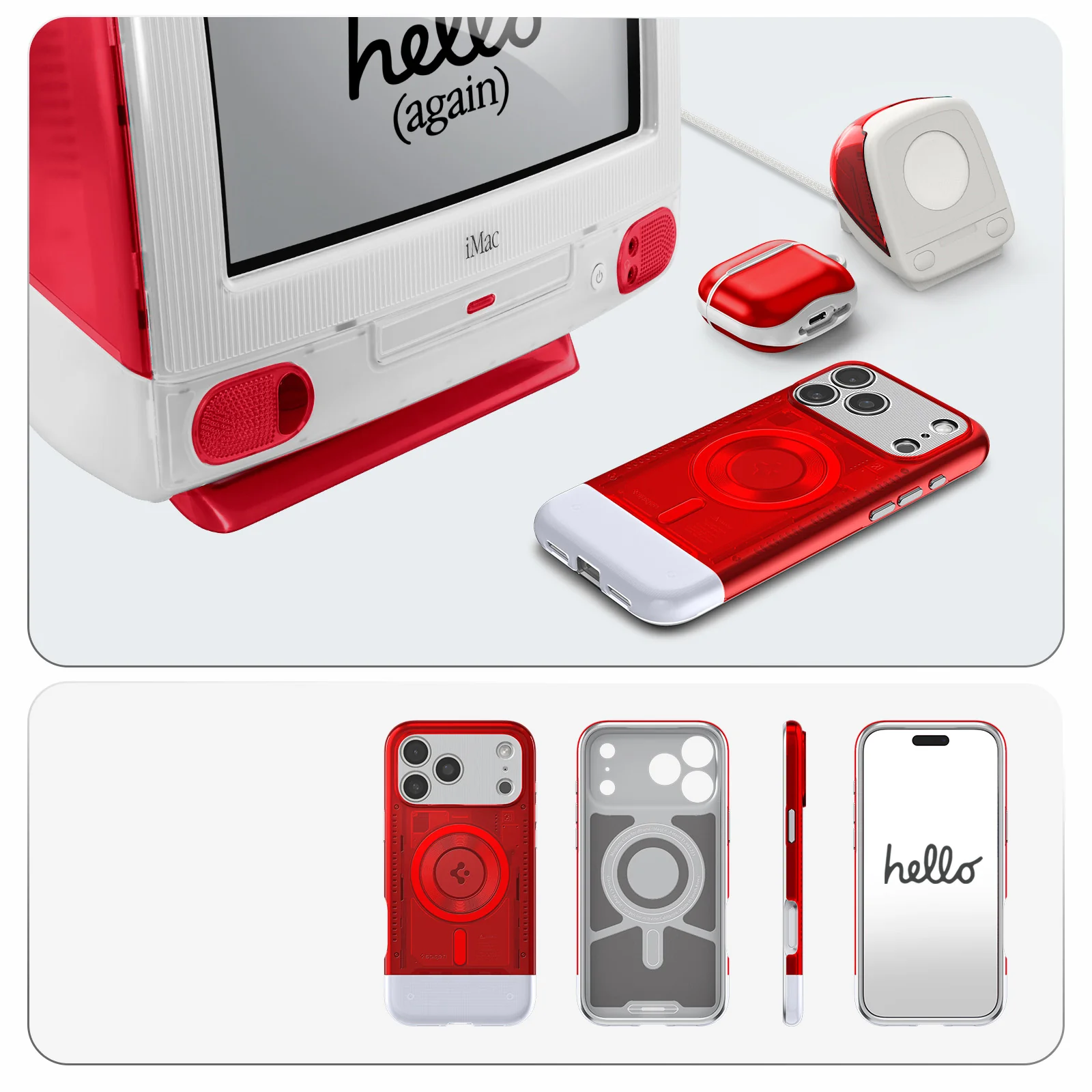 Handyhülle für iPhone 17 Pro, Spigen Classic C1 Mag mit MagSafe, Rot - Image 10