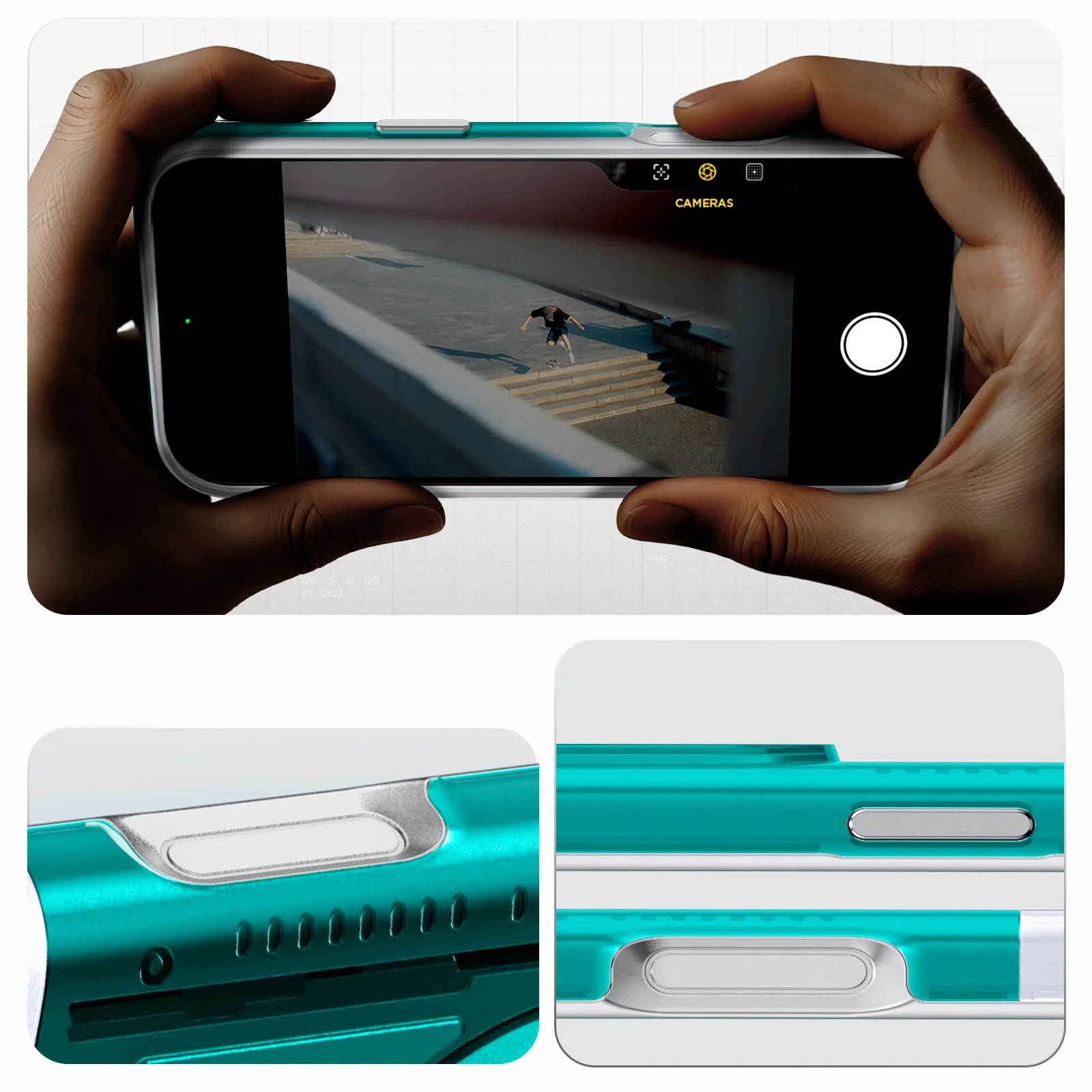 Handyhülle für iPhone 17 Pro, Spigen Classic C1 Mag mit MagSafe, Türkis - Image 11