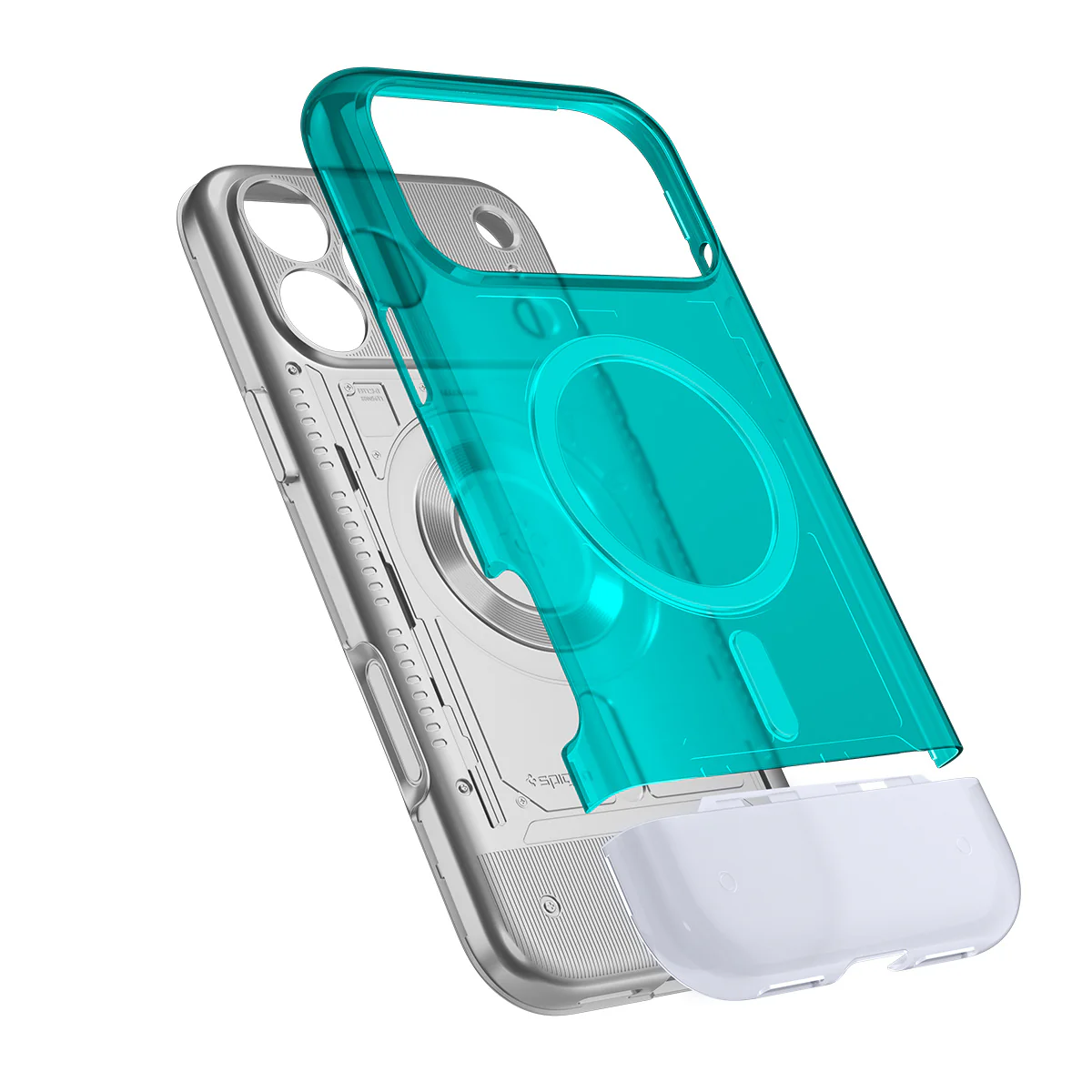 Handyhülle für iPhone 17 Pro, Spigen Classic C1 Mag mit MagSafe, Türkis - Image 6
