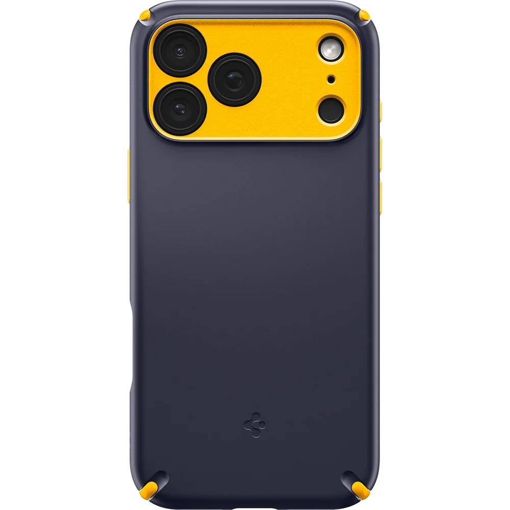 Handyhülle für iPhone 17 Pro, Spigen Nano Pop Hybrid Mag mit MagSafe, Dunkelblau-Gelb - Image 3