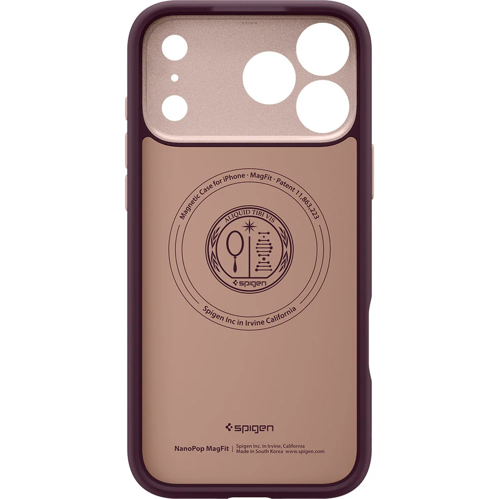 Handyhülle für iPhone 17 Pro, Spigen Nano Pop Mag mit MagSafe, Dunkelrot-Rosa - Image 11