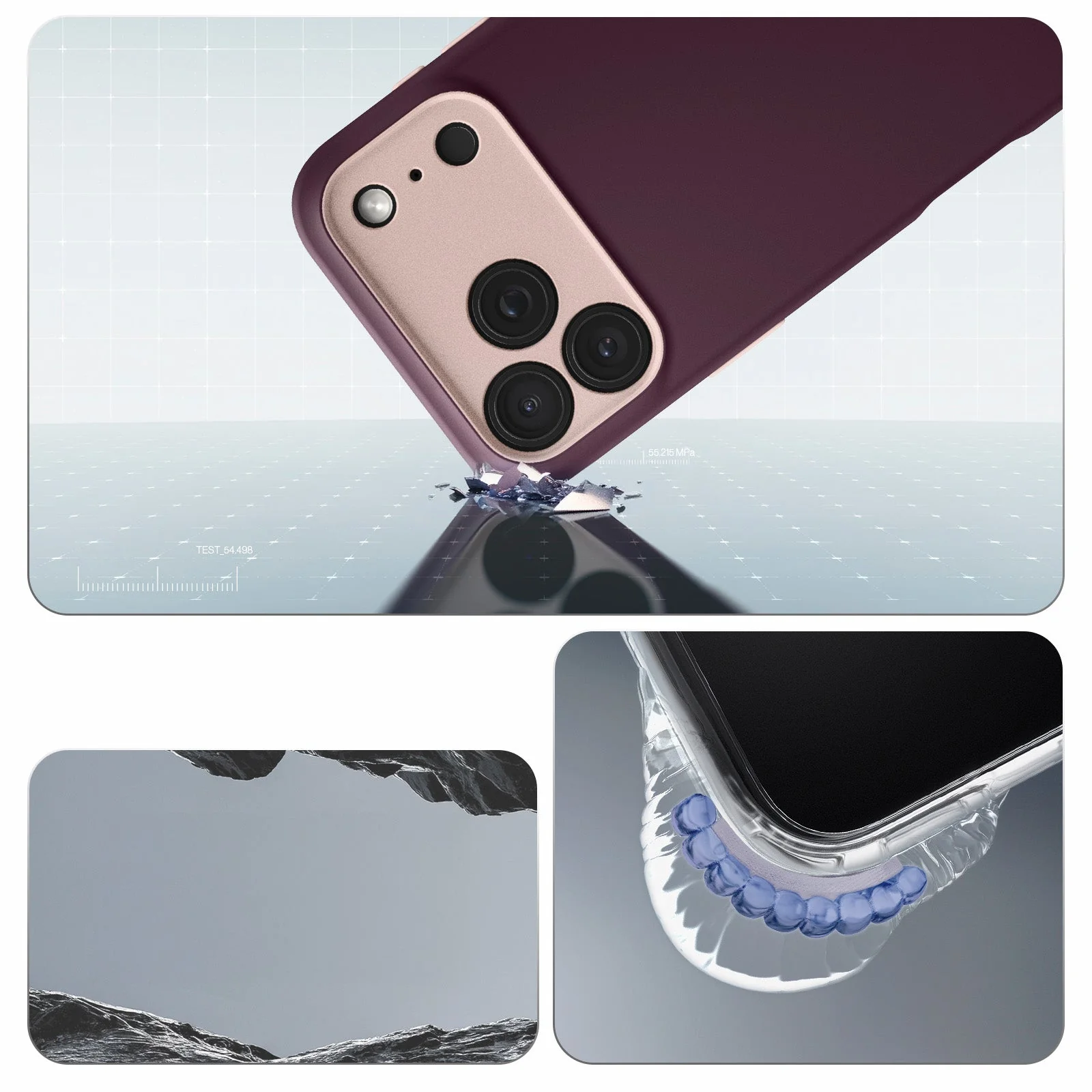 Handyhülle für iPhone 17 Pro, Spigen Nano Pop Mag mit MagSafe, Dunkelrot-Rosa - Image 3