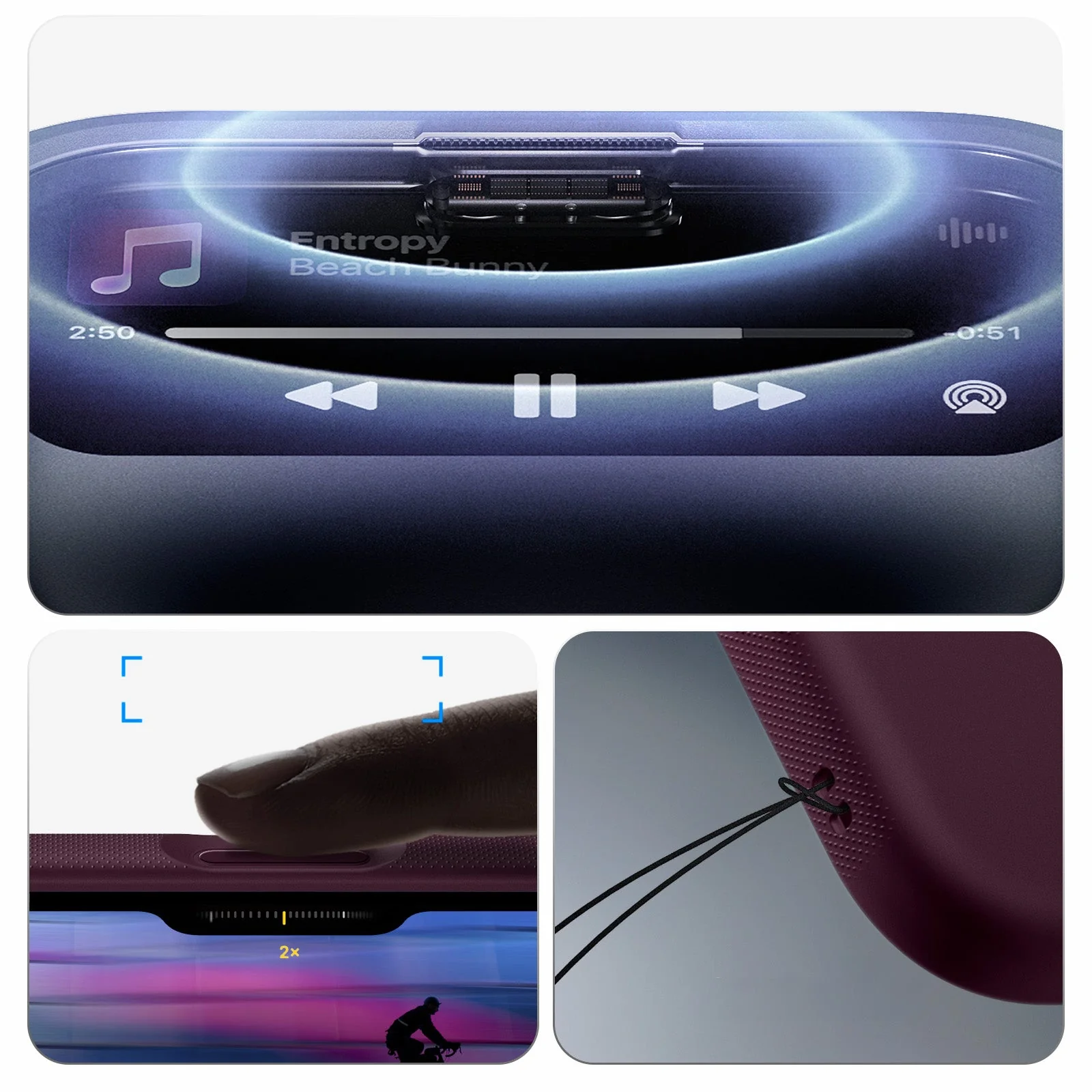Handyhülle für iPhone 17 Pro, Spigen Nano Pop Mag mit MagSafe, Dunkelrot-Rosa - Image 5