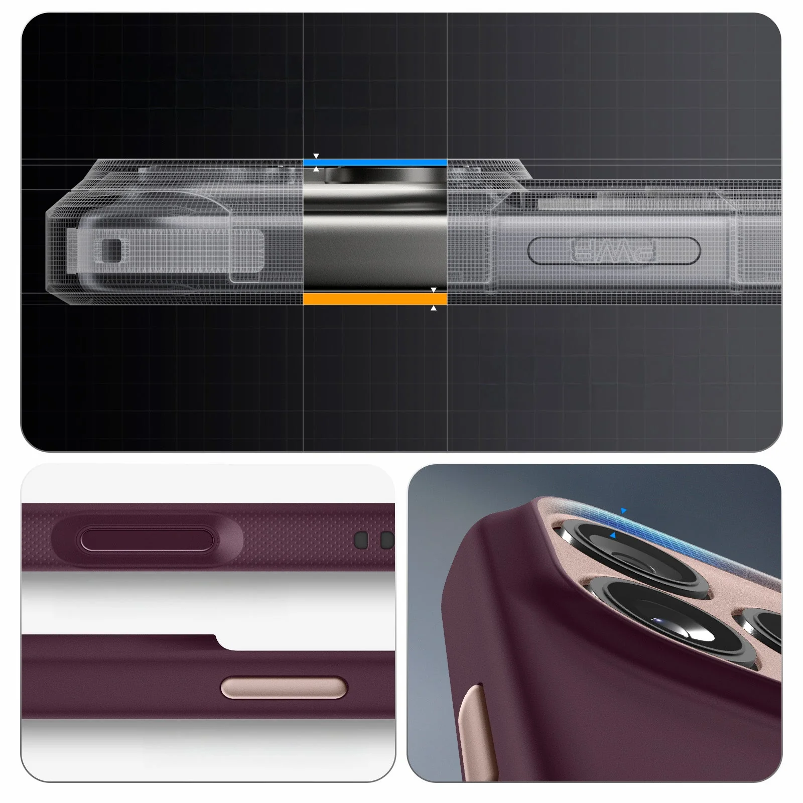 Handyhülle für iPhone 17 Pro, Spigen Nano Pop Mag mit MagSafe, Dunkelrot-Rosa - Image 6