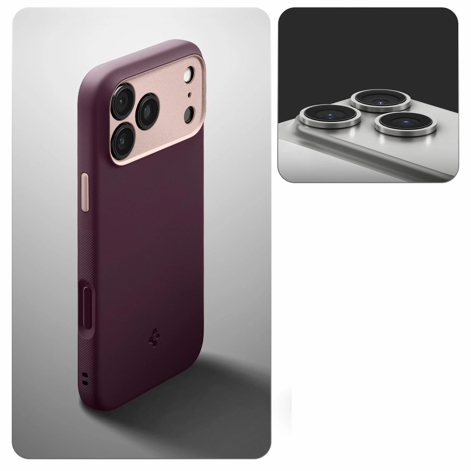 Handyhülle für iPhone 17 Pro, Spigen Nano Pop Mag mit MagSafe, Dunkelrot-Rosa - Image 8