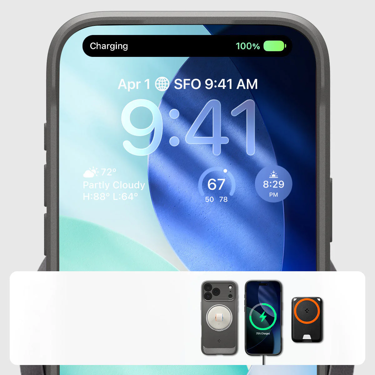 Handyhülle für iPhone 17 Pro, Spigen Rugged Armor Mag mit MagSafe, Grau - Image 6