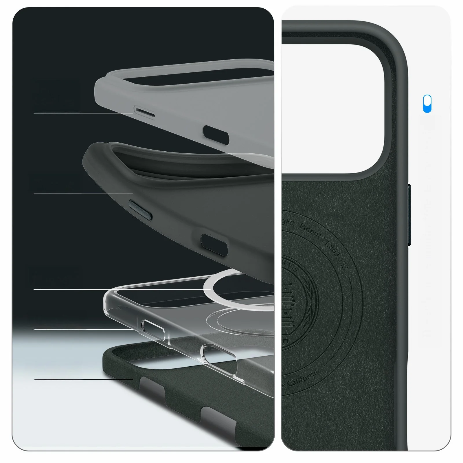 Handyhülle für iPhone 17 Pro, Spigen Silicone Fit Mag mit MagSafe, Grün - Image 4