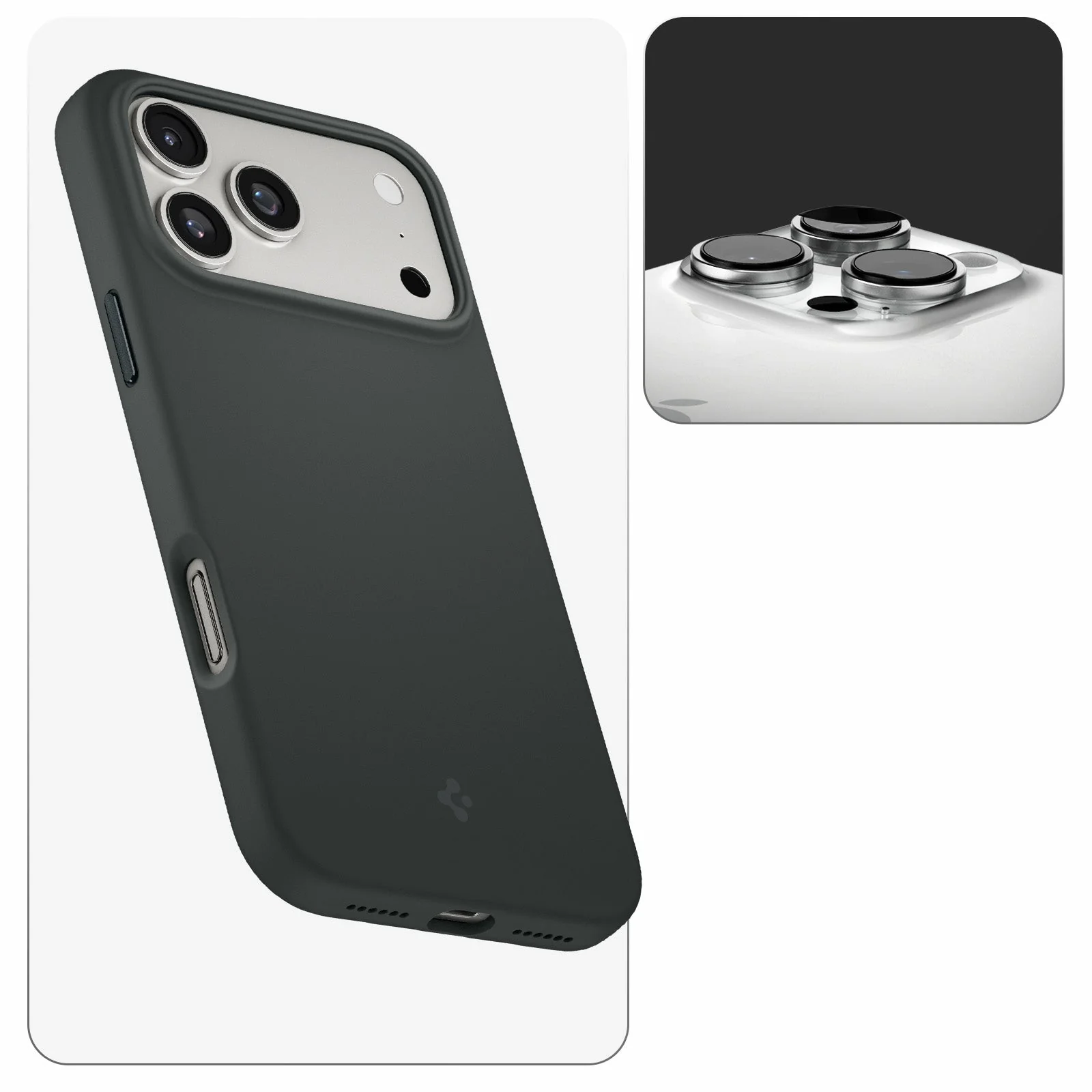 Handyhülle für iPhone 17 Pro, Spigen Silicone Fit Mag mit MagSafe, Grün - Image 7