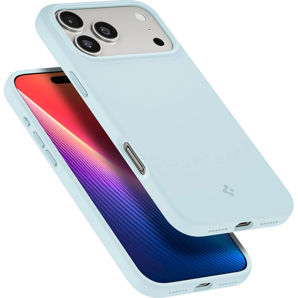 Handyhülle für iPhone 17 Pro, Spigen Silicone Fit Mag mit MagSafe, Hellblau - Image 10