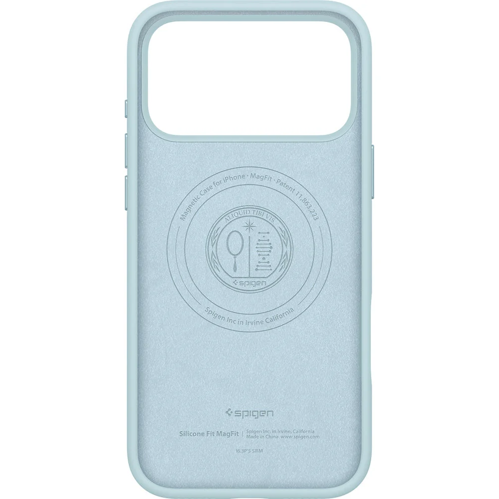 Handyhülle für iPhone 17 Pro, Spigen Silicone Fit Mag mit MagSafe, Hellblau - Image 13