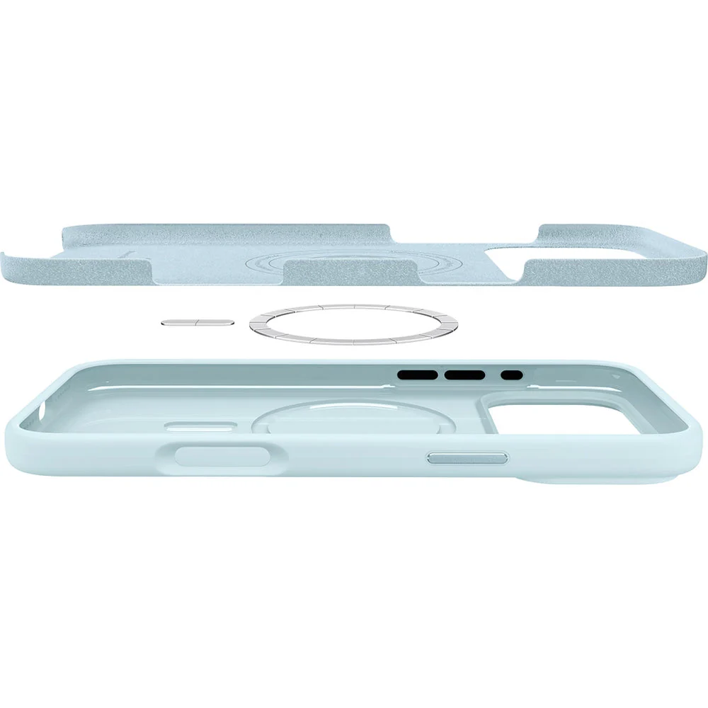 Handyhülle für iPhone 17 Pro, Spigen Silicone Fit Mag mit MagSafe, Hellblau - Image 15