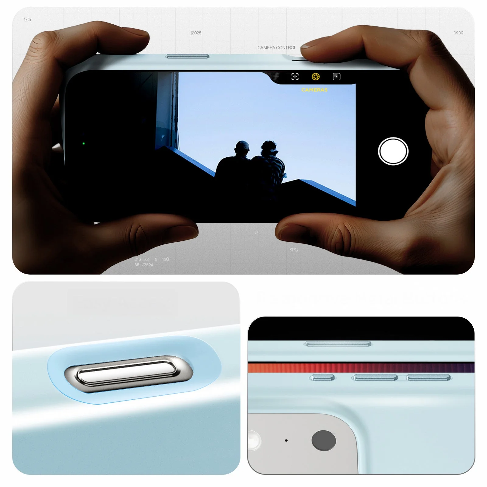Handyhülle für iPhone 17 Pro, Spigen Silicone Fit Mag mit MagSafe, Hellblau - Image 5