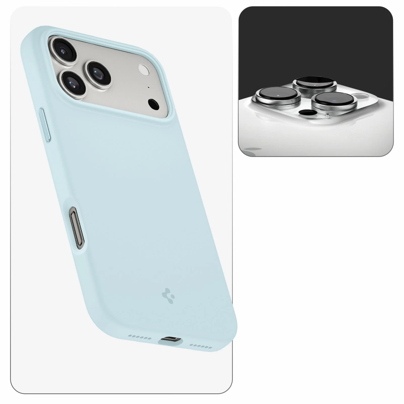 Handyhülle für iPhone 17 Pro, Spigen Silicone Fit Mag mit MagSafe, Hellblau - Image 7