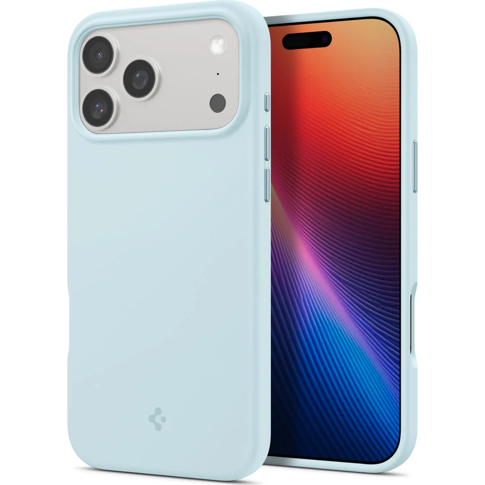 Handyhülle für iPhone 17 Pro, Spigen Silicone Fit Mag mit MagSafe, Hellblau - Image 8