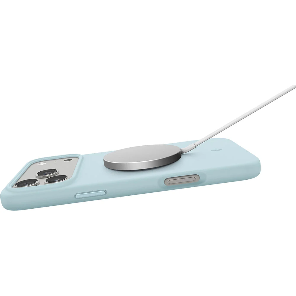 Handyhülle für iPhone 17 Pro, Spigen Silicone Fit Mag mit MagSafe, Hellblau - Image 9
