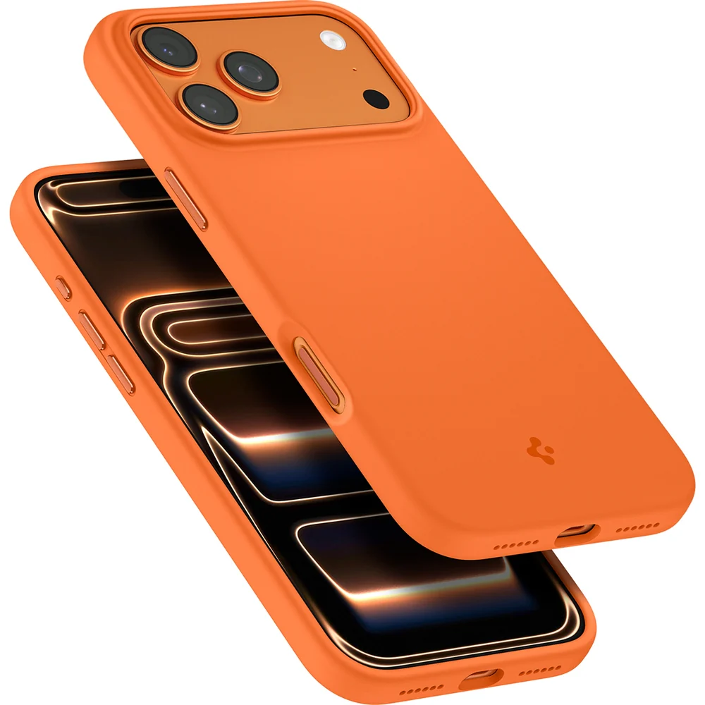 Handyhülle für iPhone 17 Pro, Spigen Silicone Fit Mag mit MagSafe, Orange - Image 2