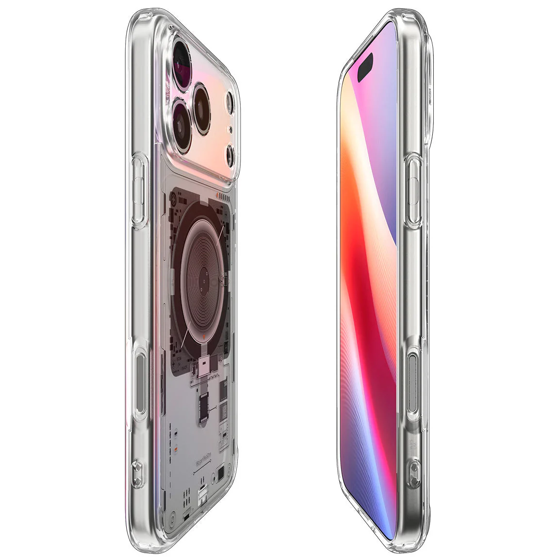 Handyhülle für iPhone 17 Pro, Spigen Ultra Hybrid Mag mit MagSafe, Transparent-Gemustert (Neo One) - Image 11