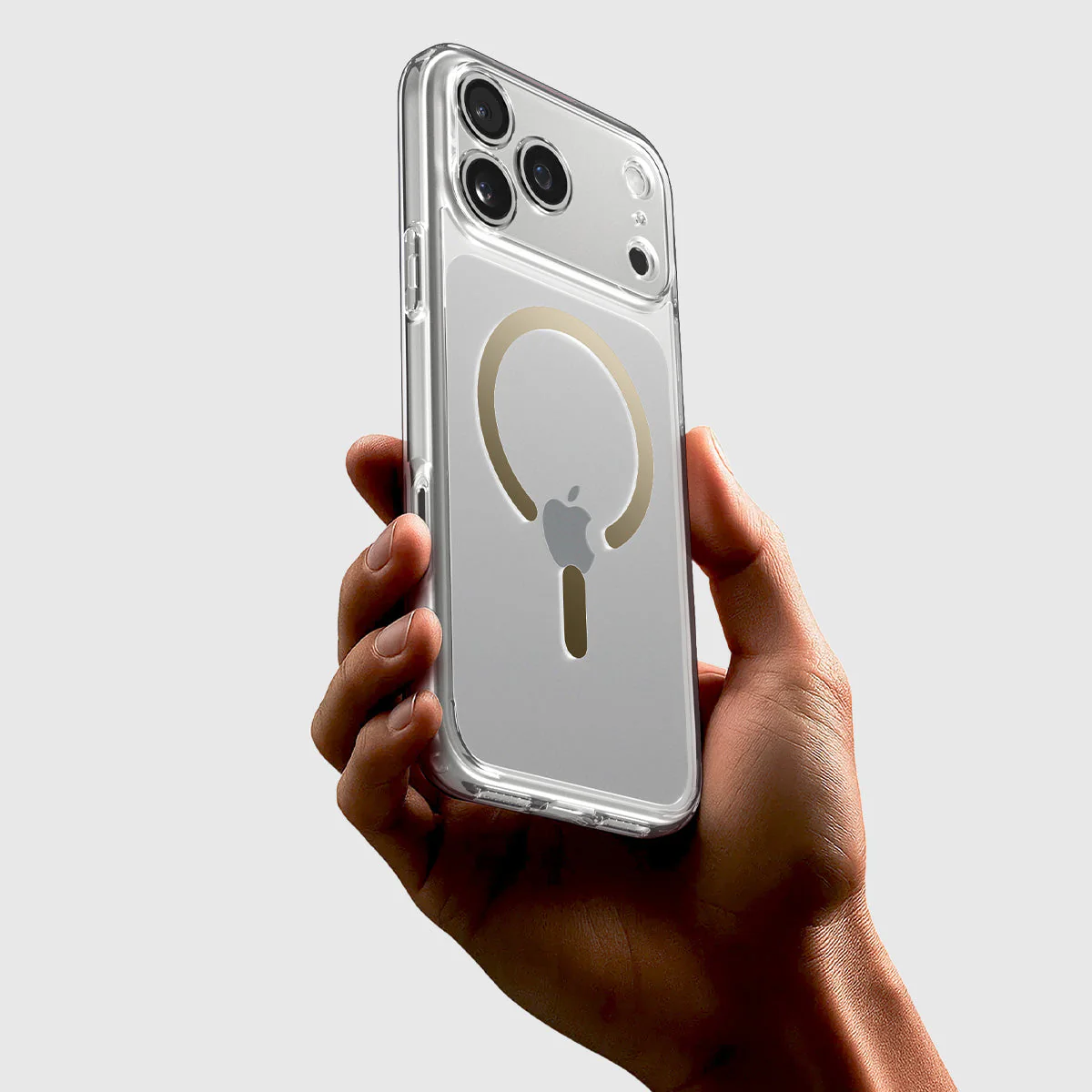 Handyhülle für iPhone 17 Pro, Spigen Ultra Hybrid Mag mit MagSafe, Transparent-Golden - Image 7