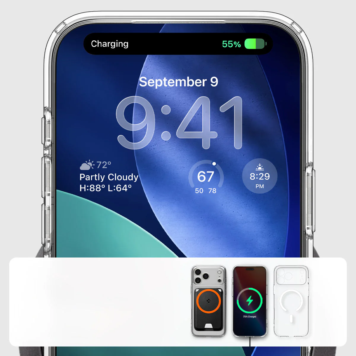 Handyhülle für iPhone 17 Pro, Spigen Ultra Hybrid Mag mit MagSafe, Transparent-Weiß - Image 4