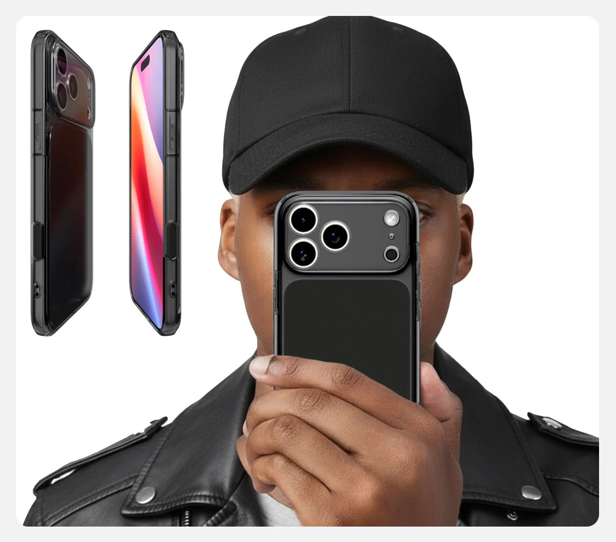 Handyhülle für iPhone 17 Pro, Spigen Ultra Hybrid T Mag (CC) mit MagSafe, Rauchfarben-Schwarz - Image 3