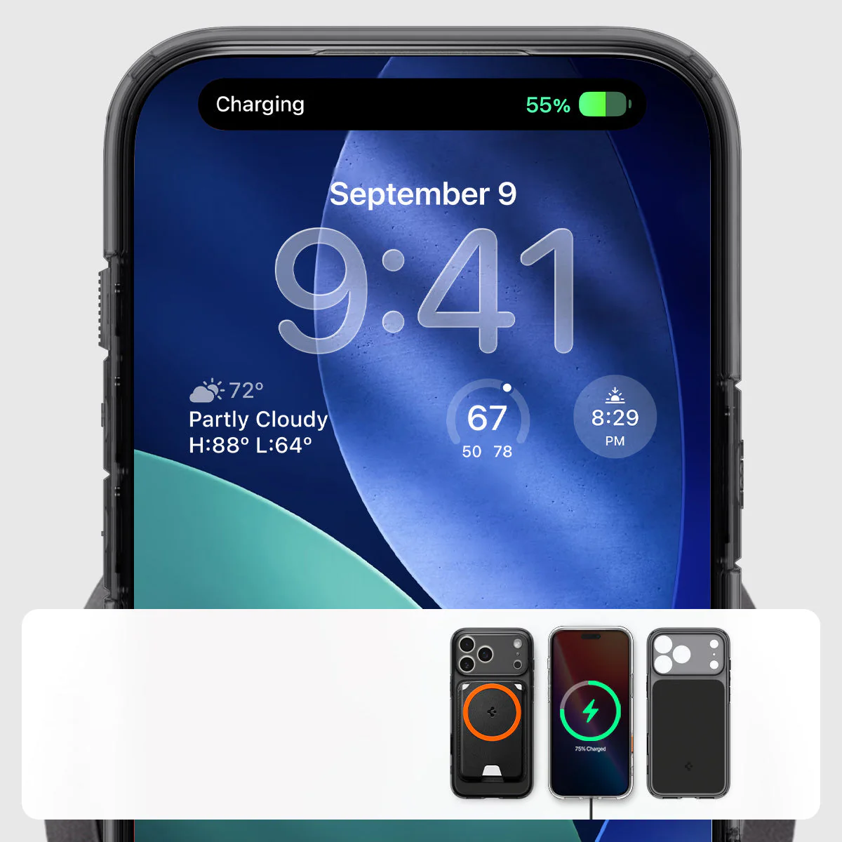 Handyhülle für iPhone 17 Pro, Spigen Ultra Hybrid T Mag (CC) mit MagSafe, Rauchfarben-Schwarz - Image 4