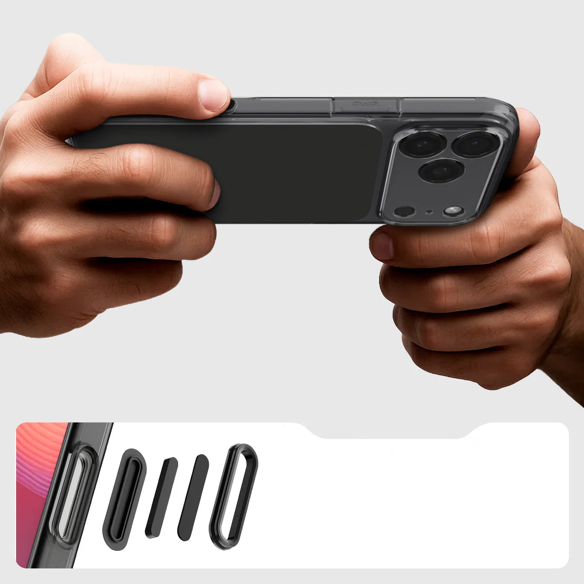 Handyhülle für iPhone 17 Pro, Spigen Ultra Hybrid T Mag (CC) mit MagSafe, Rauchfarben-Schwarz - Image 6