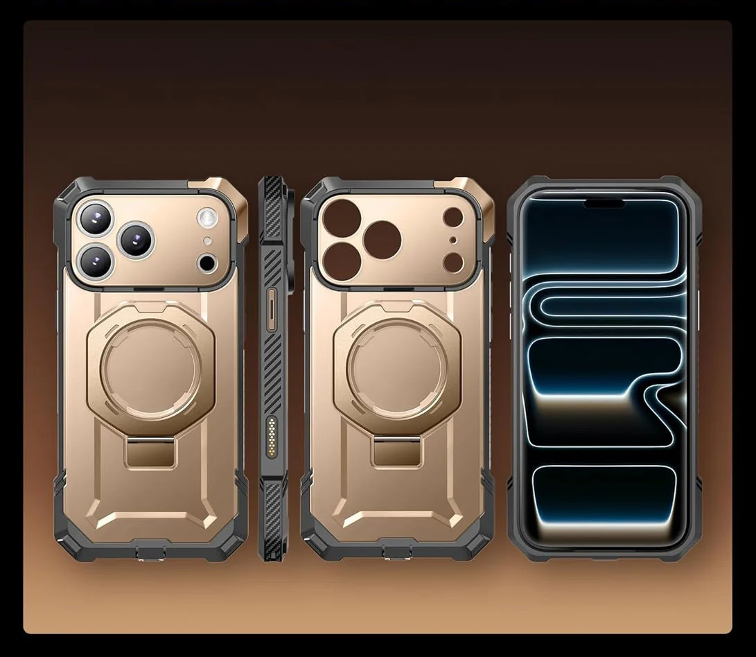 Handyhülle für iPhone 17 Pro, Supcase UB Grip Mag mit MagSafe (CC), Grau-Golden - Image 12